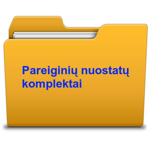 Pašto darbuotojo pareiginių nuostatų komplektas (+ įsakymas ir žurnalas)