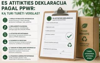 ES atitikties deklaracija pagal PPWR